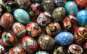 A collection of Ukranian Eggs