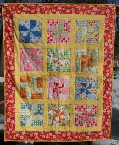 Jelly roll baby quilt