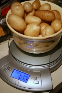 Almost a pound and a half of potatoes.