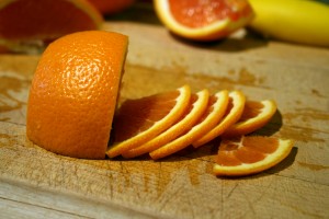 Sliced oranges