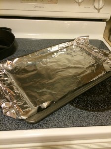 Foil lined pan